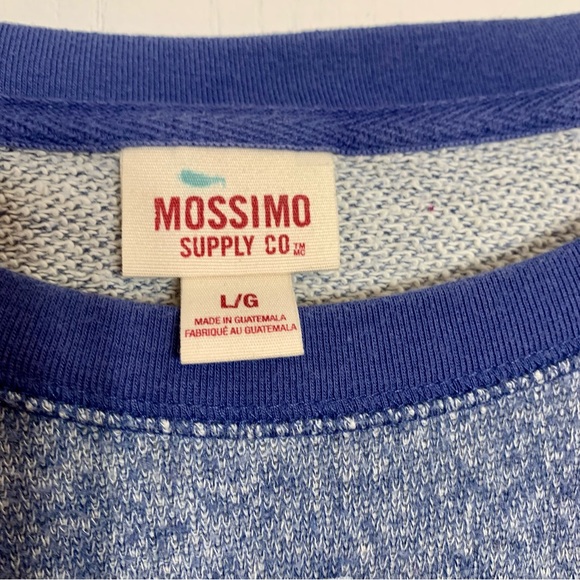 EUC. Mossimo Camp Fox Graphic Pullover Sweater Blue heather - Picture 4 of 6